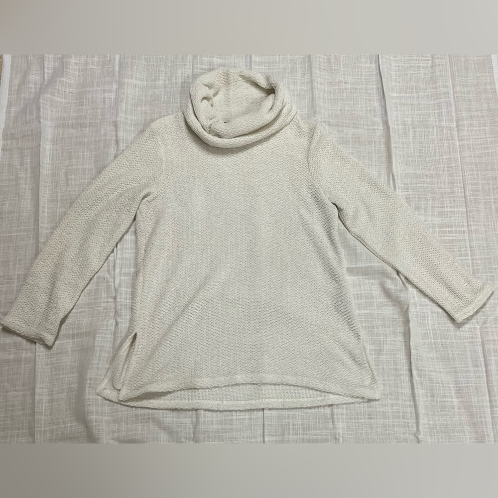 Wrangler Knit Wrancher Shirt Cream Turtle Neck Sweat